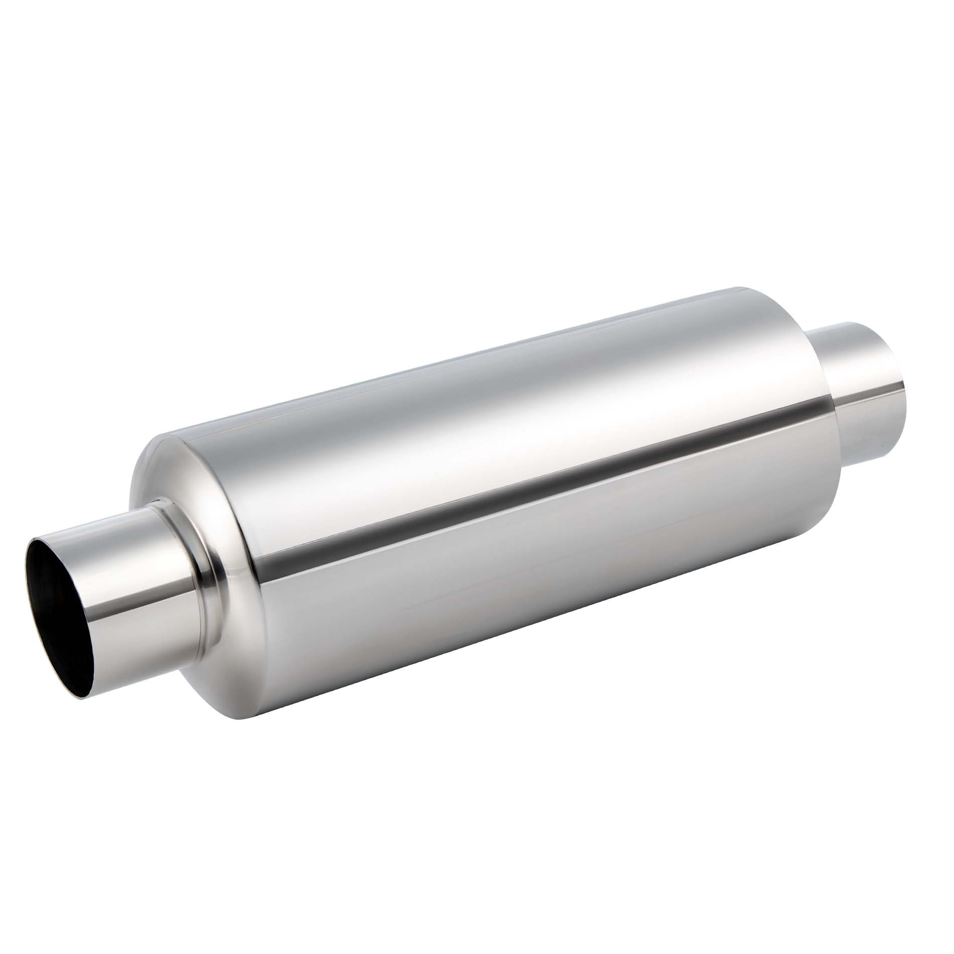 Evil Energy 2.25'' Resonator Muffler Stainless Steel (2.25 Inch Inlet/Outlet, 13.8'' Length)