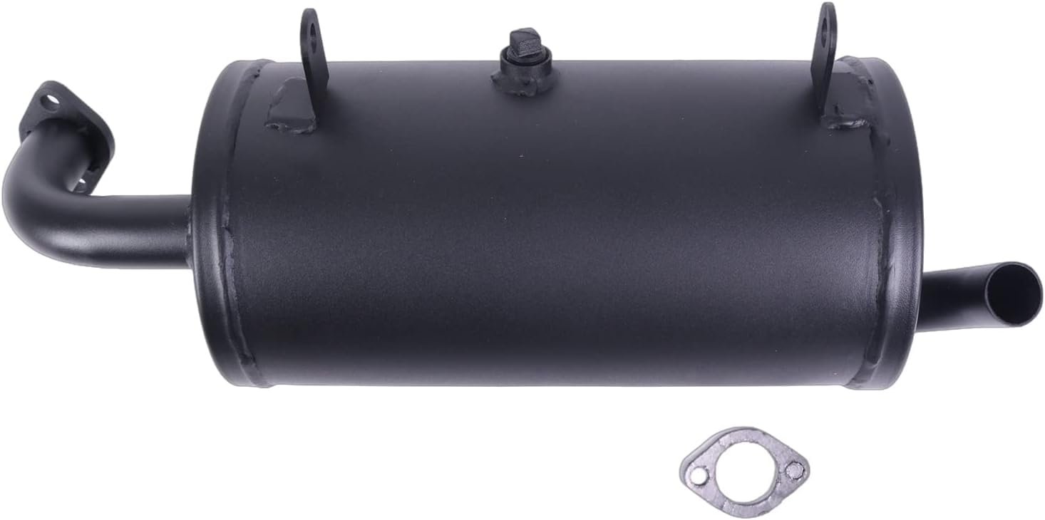 Chamixx Exhaust Assembly Muffler 18091-0235 18091-0487 With Gasket 11061-0132 Compatible With Kawasaki Mule 600 2X4 610 4X4 Sx Kaf400