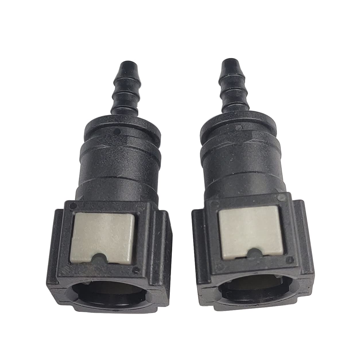 Fuel Line Quick Connect 1/4 Bundy Female To Barb Straight Adapter For 1/4 Steel To 1/8 Id, 3/16 Od Nylon Tubing, Pack Of 2