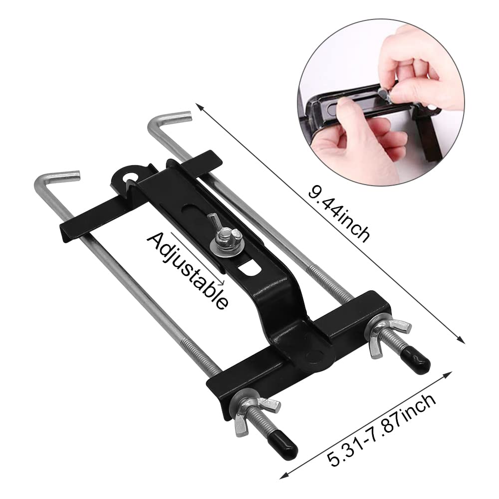 Adjustable Battery Hold Down, Universal Battery Adjustable Crossbar with L Bolt Battery Tie Down Holder for Cars SUVs (Bolt Leng