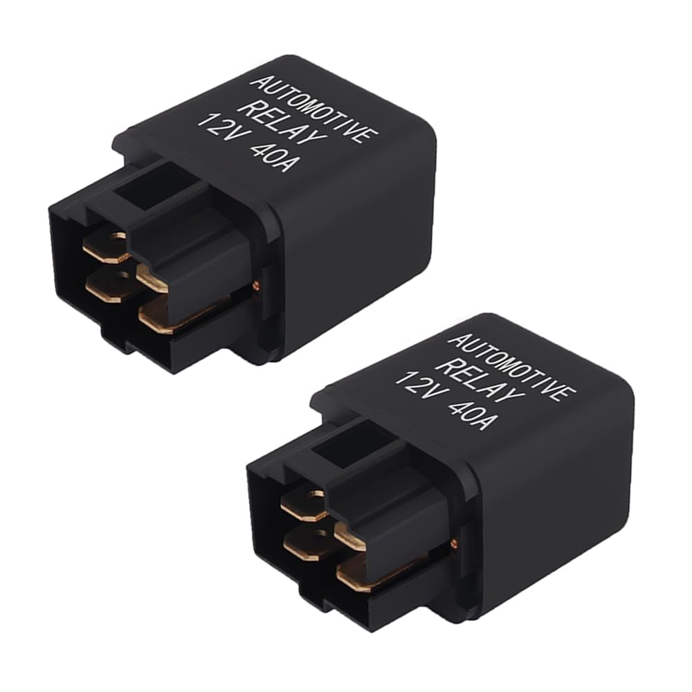 2PCS Automotive Relay for Air Conditioning - 4 Pin 12V With Waterproof Design - Universal Cooling Fan for SUV Truck Car Accessor