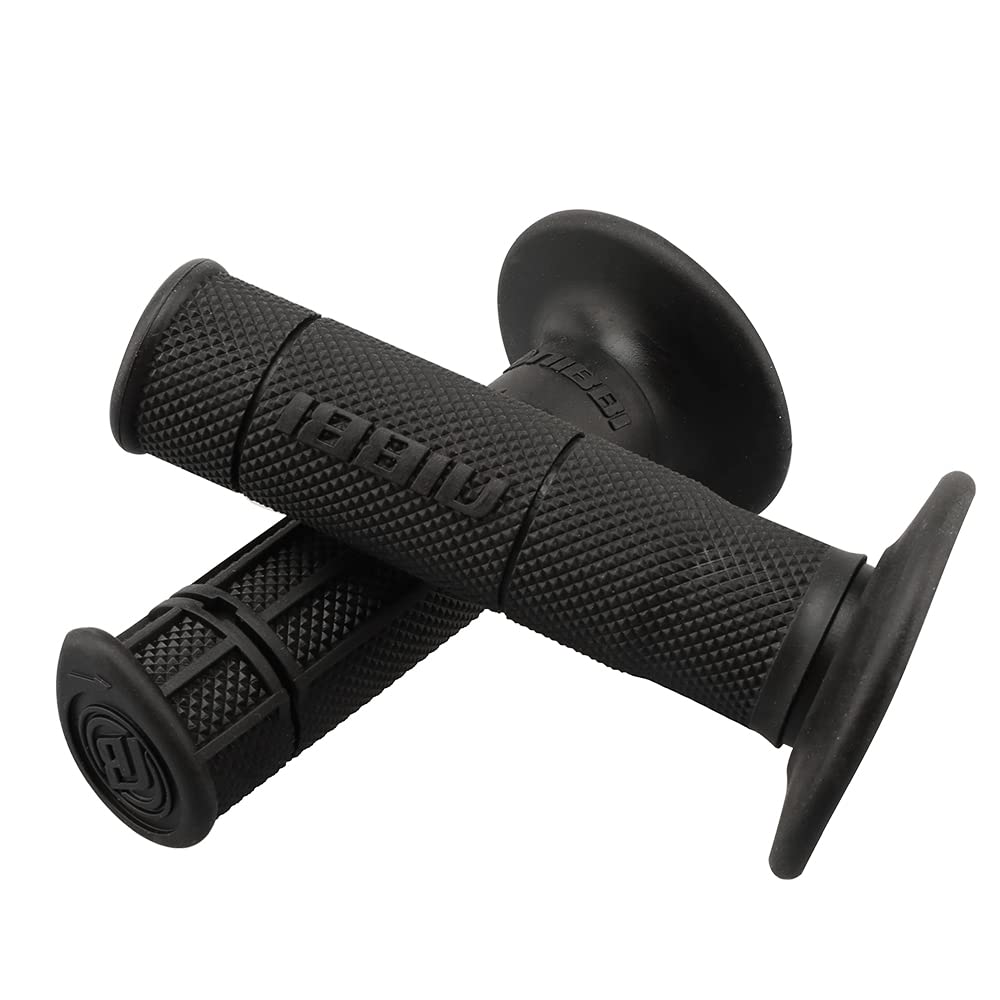 Nibbi Motorcycle Hand Grips, 7/8' 22Mm 24Mm Dirt Bike Grips,Universal Motorcycle Handlebar Grips,Atv Twist Throttle,Non-Slip Rubber Racing Grip For Motocross(Black)