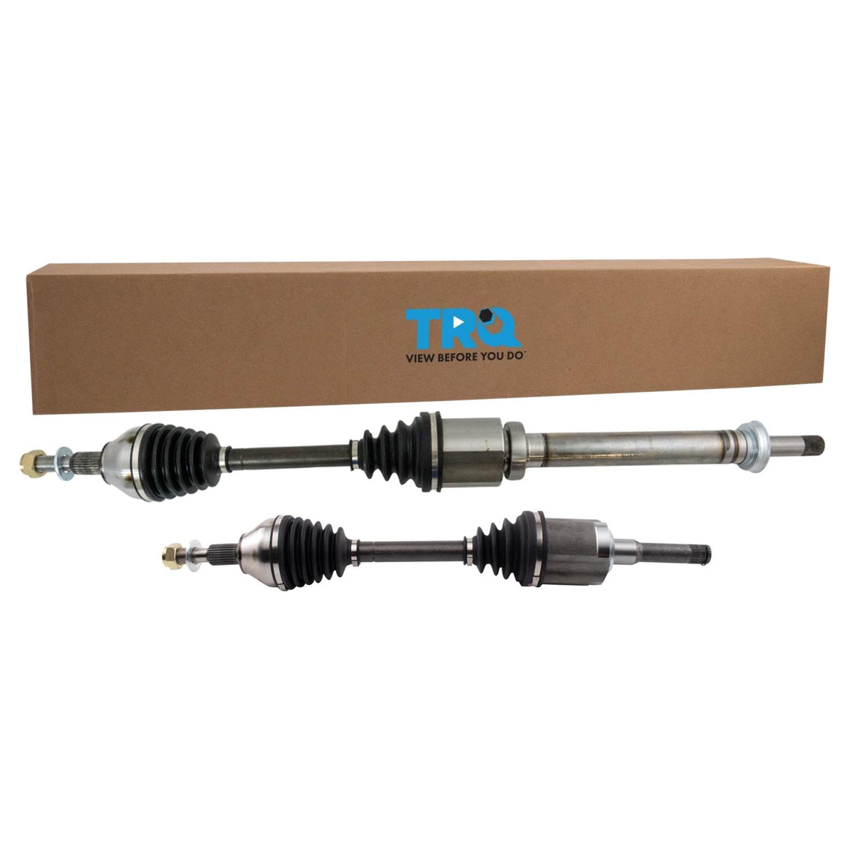 TRQ Front CV Axle Shaft Assembly Set Driver & Passenger Side Compatible with 2013-2018 Ford Fusion 2014-2016 Lincoln MKZ