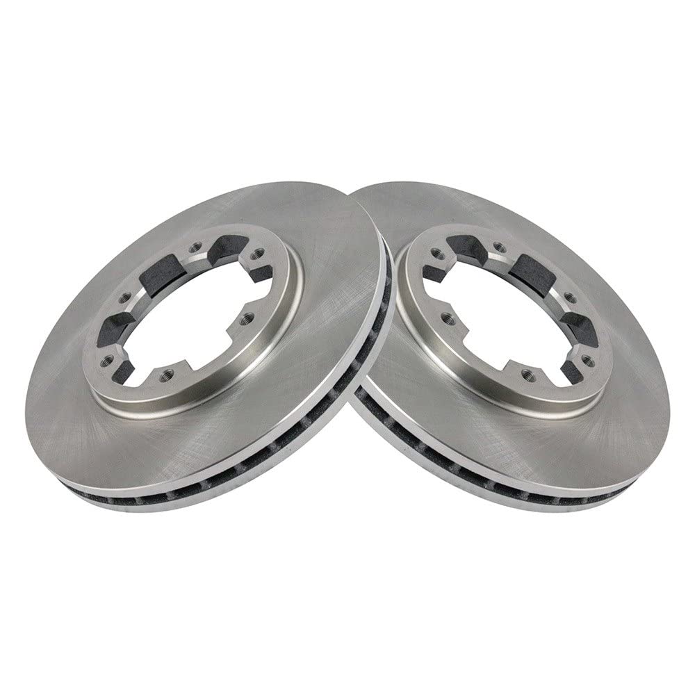 Trq Front Brake Rotors Set Vented Compatible With 1986-1994 Nissan D21 1999-2002 Frontier 1987-1995 Pathfinder 1995-1997 Pickup