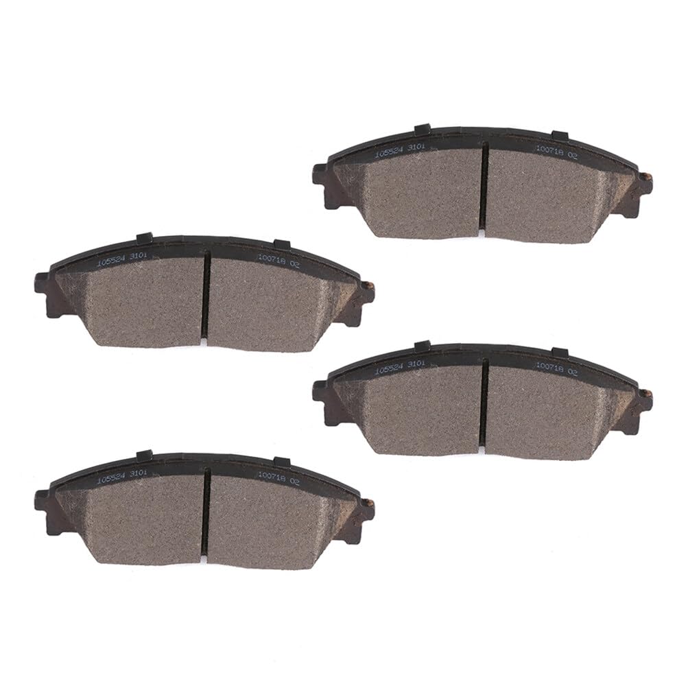 Automuto 4Pcs Front Semi-Metallic Disc Brake Pads Set D373 For Honda Civic 1988-1991,For Honda Crx 1990-1991,For Honda Prelude 1