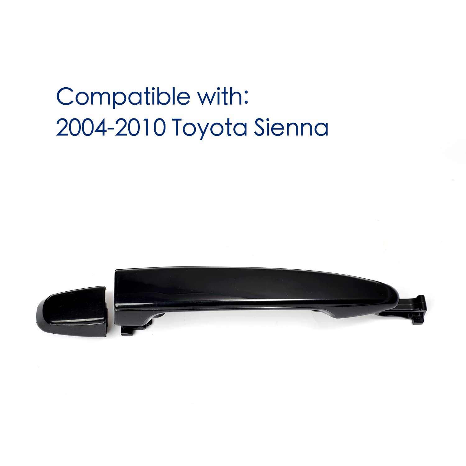 Lcyolada 2Pcs Sliding Door Handles For Toyota Sienna 2004 2005 2006 2007 2008 2009 2010,Rear Left Driver & Right Passenger Side,Black