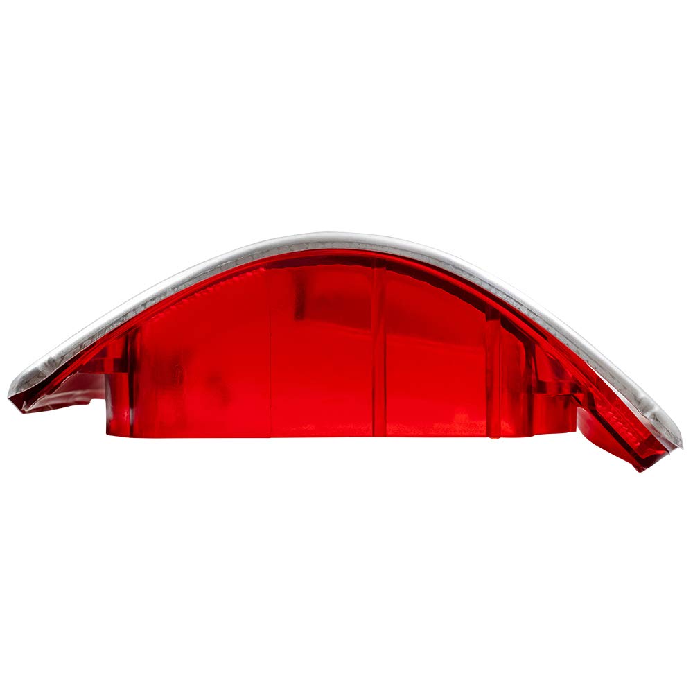 Brock Replacement Driver And Passenger Set Tail Lights Lens With Chrome Trim Compatible With 5968329 5968330.