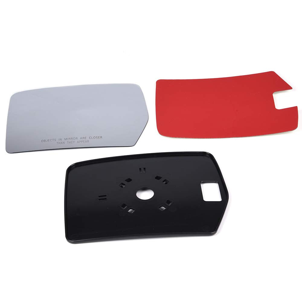 Power View Mirror Glass with Rear Holder Non-Heated Left Driver Side Compatible with Ford F150 2004 2005 2006 2007 2008 2009 201