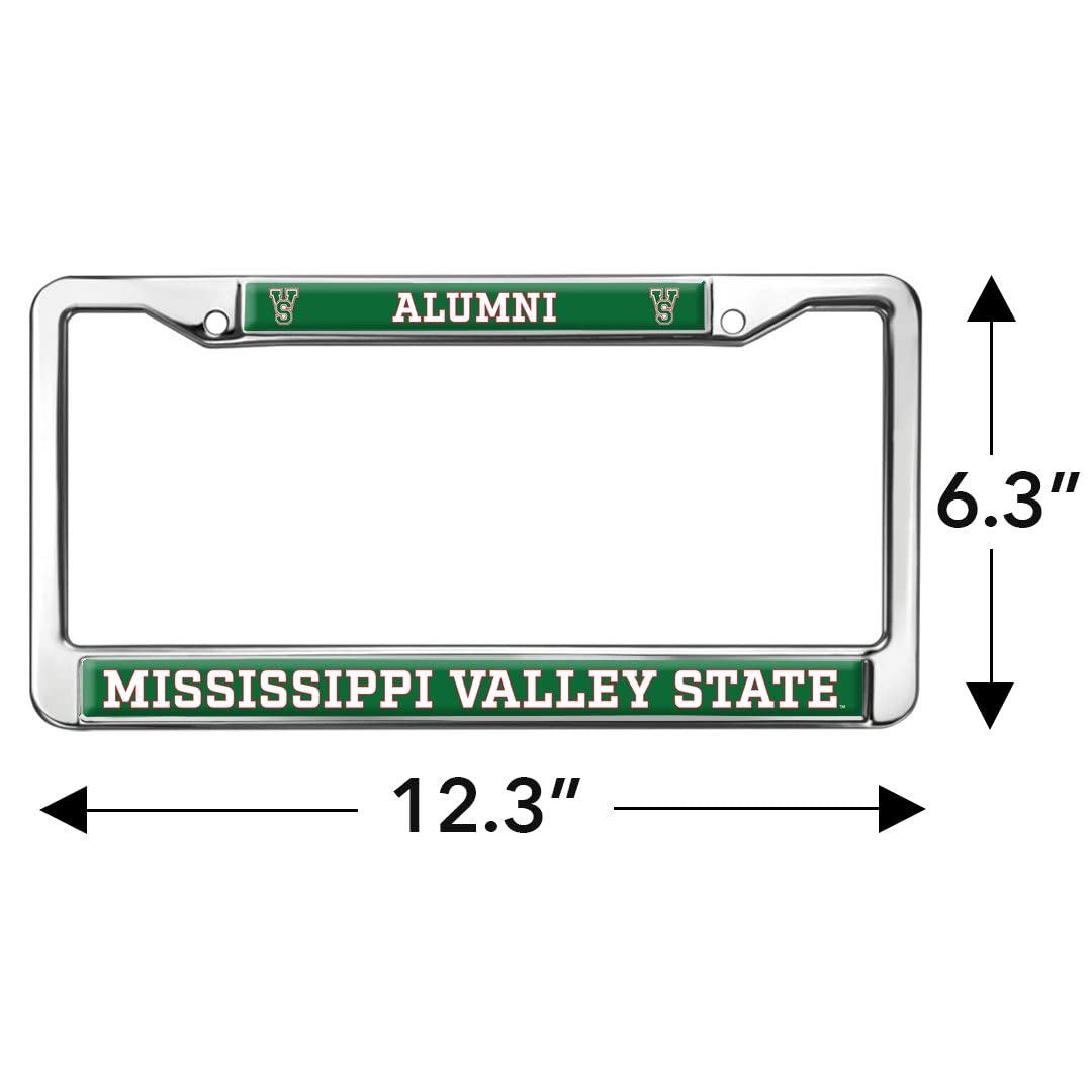 Mississippi Valley State Alumni Logo Full Size Standard License Plate Metal Frame