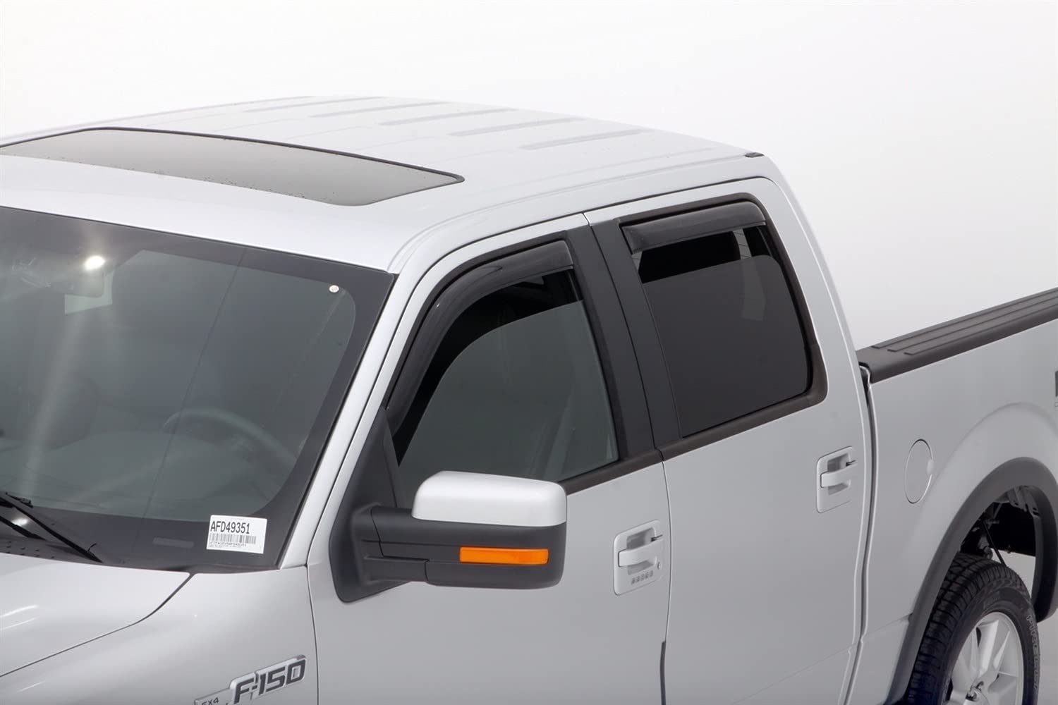 Auto Ventshade [Avs] 194155 In-Channel Ventvisor | 2009 - 2014 Ford F-150 Supercrew, 2010 - 2014 Svt Raptor Supercrew - Smoke, 4