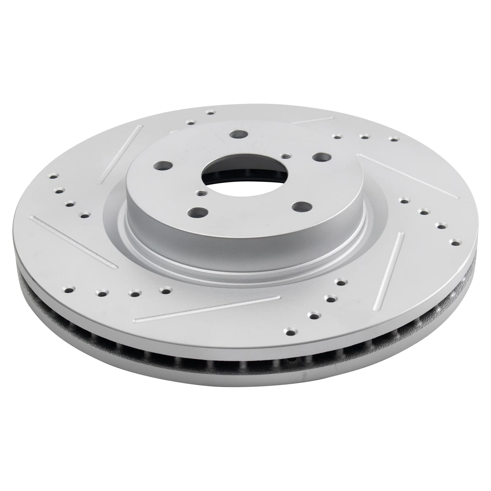 Trq Front Performance Brake Rotors Set Premium G-Coated Compatible With 2006-2007 Subaru B9 Tribeca 2015-2019 Legacy Outback 200