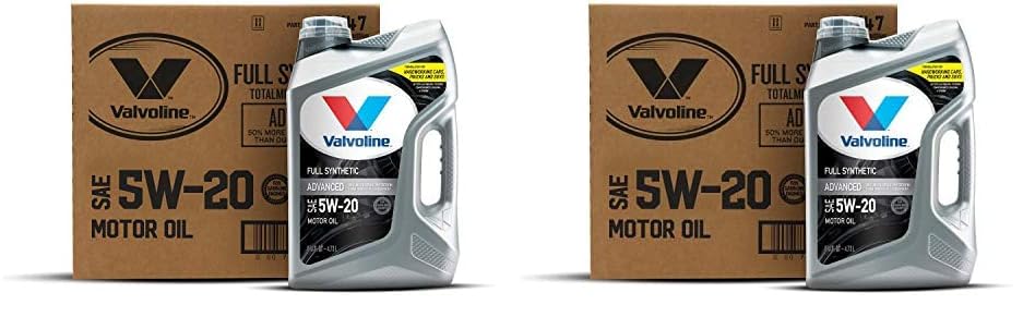 Valvoline Advanced Full Synthetic Sae 5W-20 Motor Oil 5 Qt, Case Of 3 (Pack Of 2)