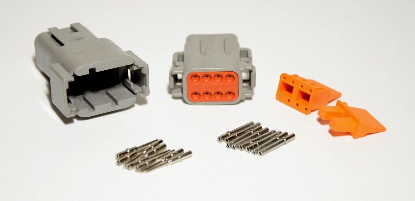 Deutsch DTM 8-pin Connector Kit with 20 Gauge Solid Terminals