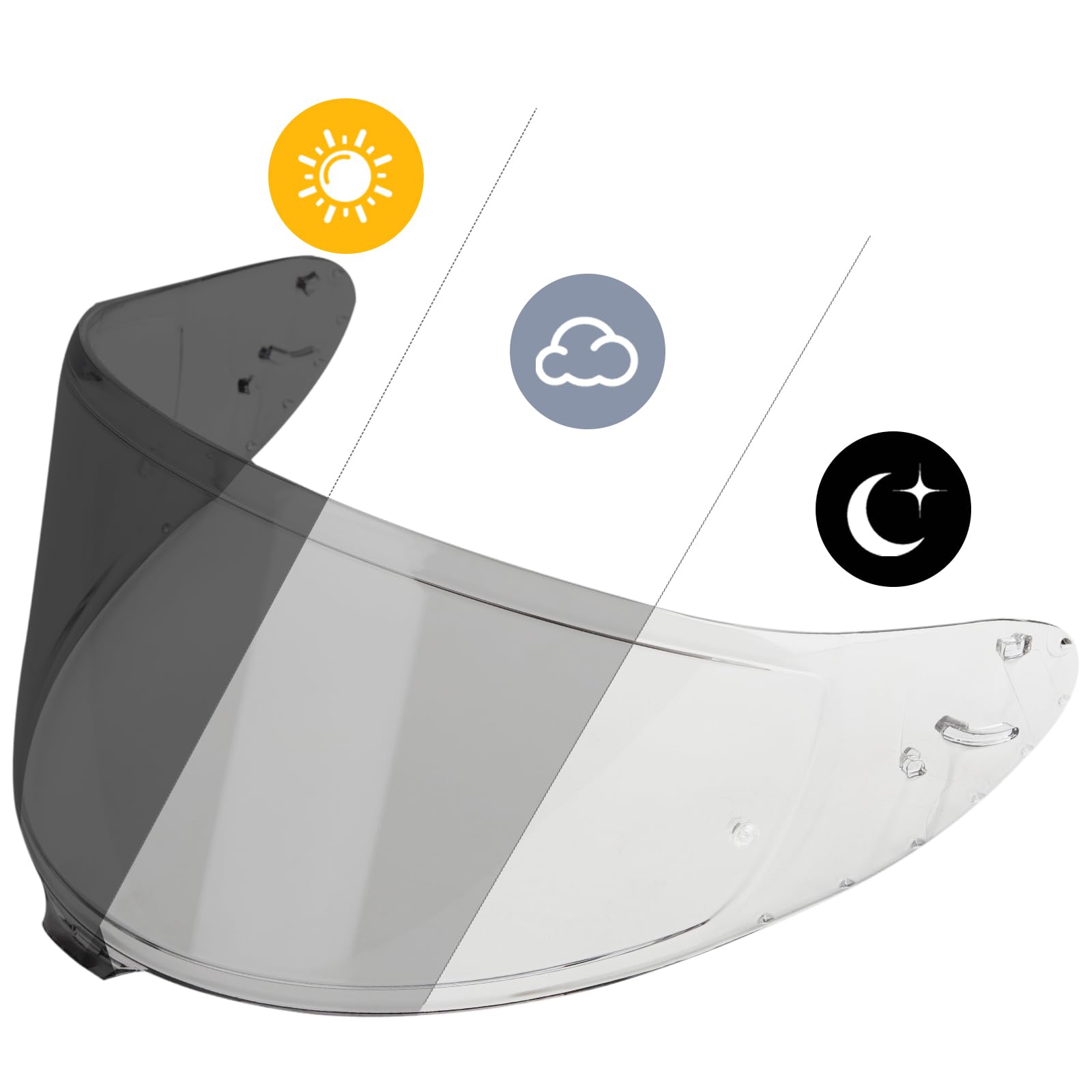 Soman Photochromic Rf-1400 Rf 1400 Visors Shield Replacement, Photochromic Cwr-F2 Visor Face Shield Compatible With Rf-1400 Cwr-