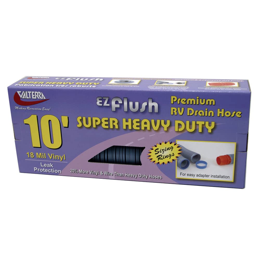 Valterra D04-0043 EZ Flush Slate Blue 10 Super Heavy Duty Drain Hose