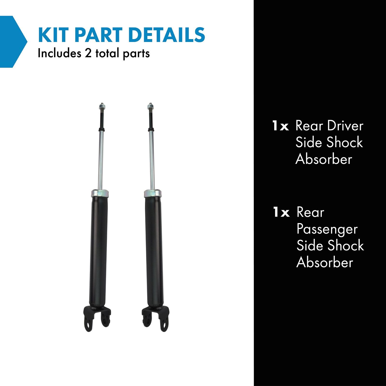 Trq Rear Shock Absorber Set Compatible With 2002-2006 Nissan Altima