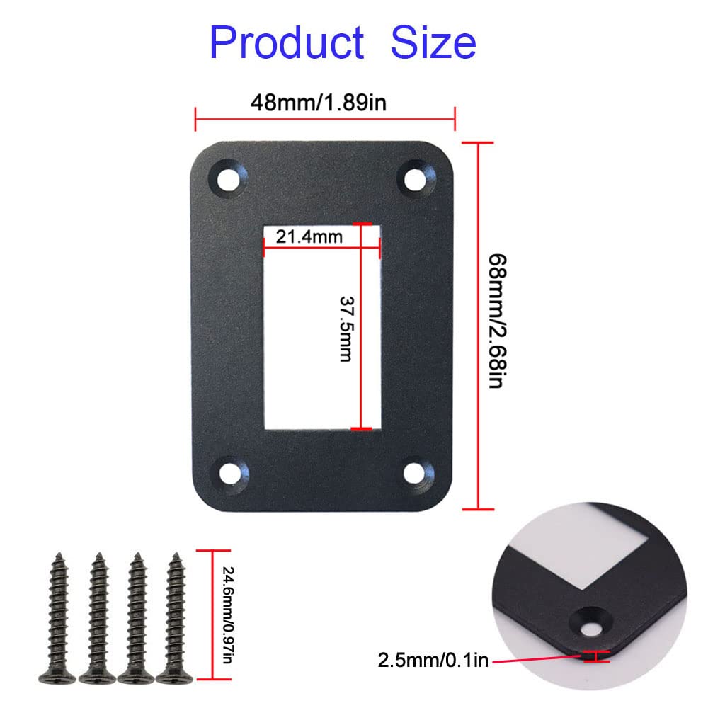 HOKAAER 1 Way Rocker Switch Panel Housing Holder, Rocker Toggle Switch Panel Housing Bracket, Black Waterproof Anodized Aluminiu