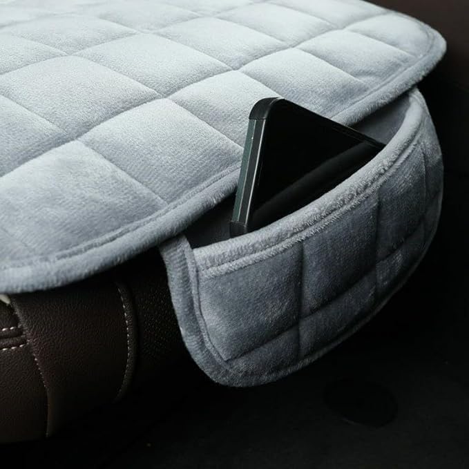 Comfortable UltraSoft Memory Foam Car Seat Cover with NonSlip Grip and Storage Pouch  Universal Fit, Car Seat Cover (Multicol