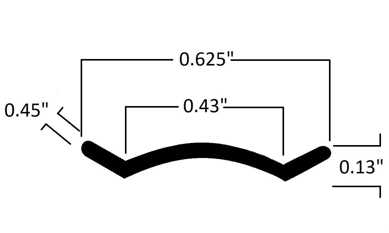 Qpn Black Vinyl 5/8' Insert Molding Trim Screw Cover Rv Camper Travel Trailer (35 Ft, Black)