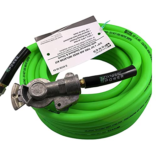Dp Dynamic Power 3/8''50 Ft Hybrid Tire Air Hose Inflator Kit With Universal Gladhand & Chuck (300 Psi)