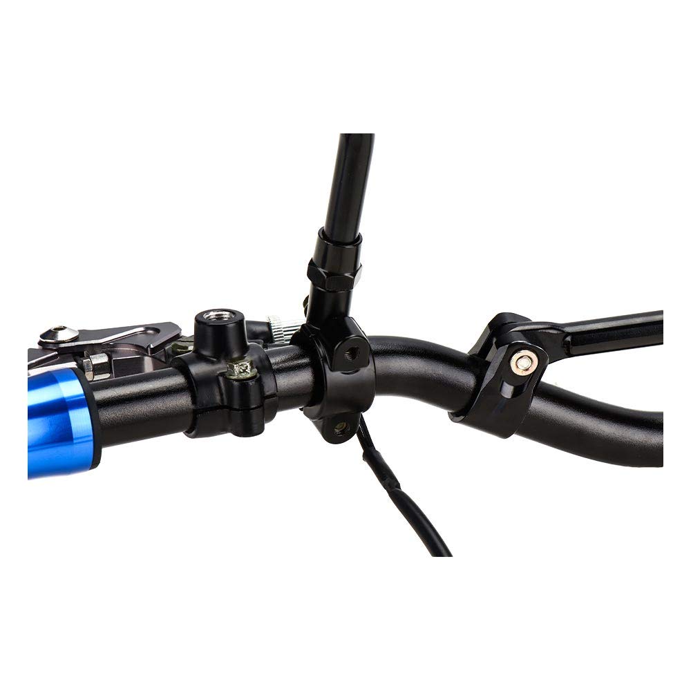 Kemimoto 10Mm 7/8' Universal Motorcycle Black Aluminum Handlebar Mirror Mount Clamps, 2 Pack