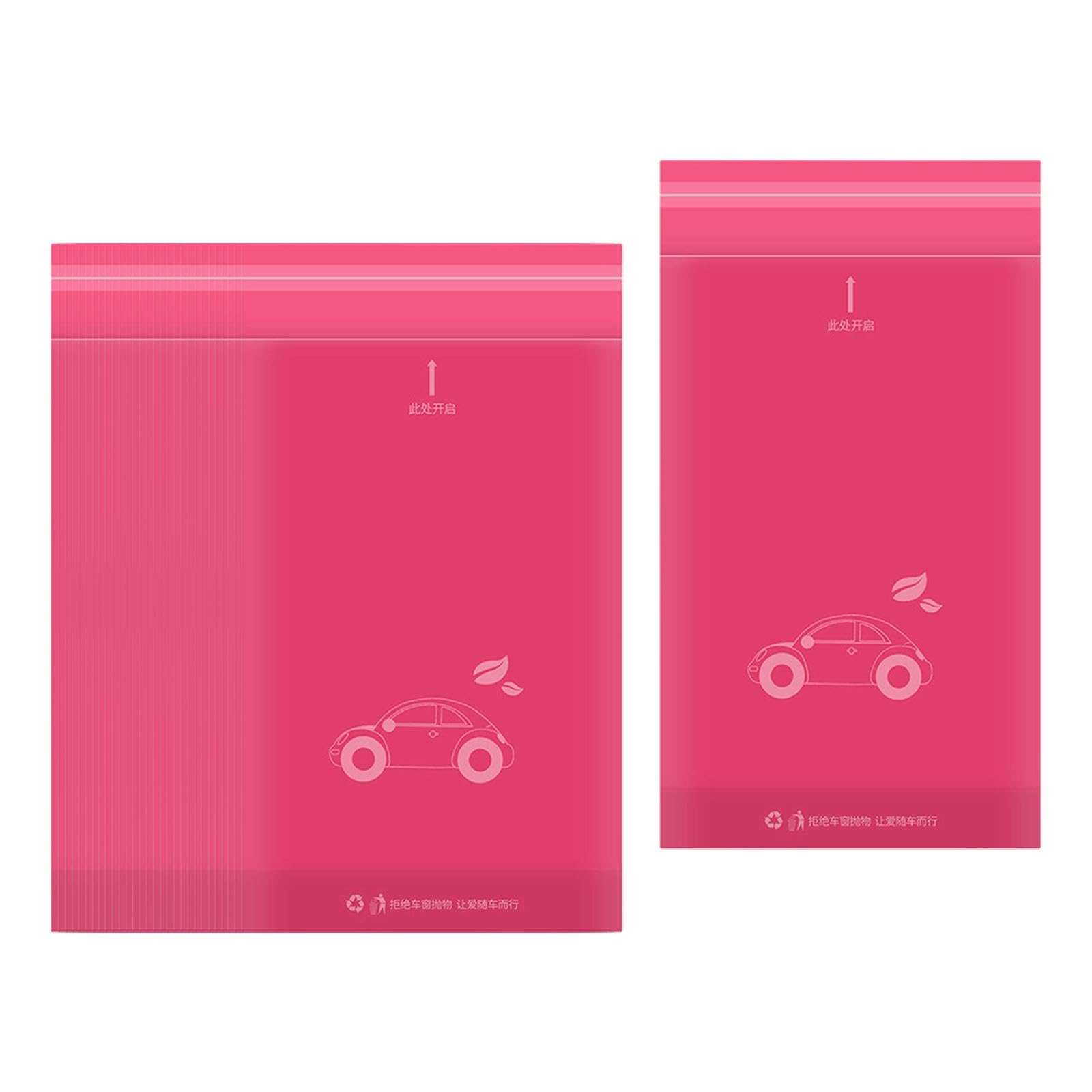 ECOMISTIQ Car Trash Bag Easy Stick on Garbage for Cars Bathrooms Bedrooms 30 Red | Cans & Wastebaskets Household Supplies Cleani