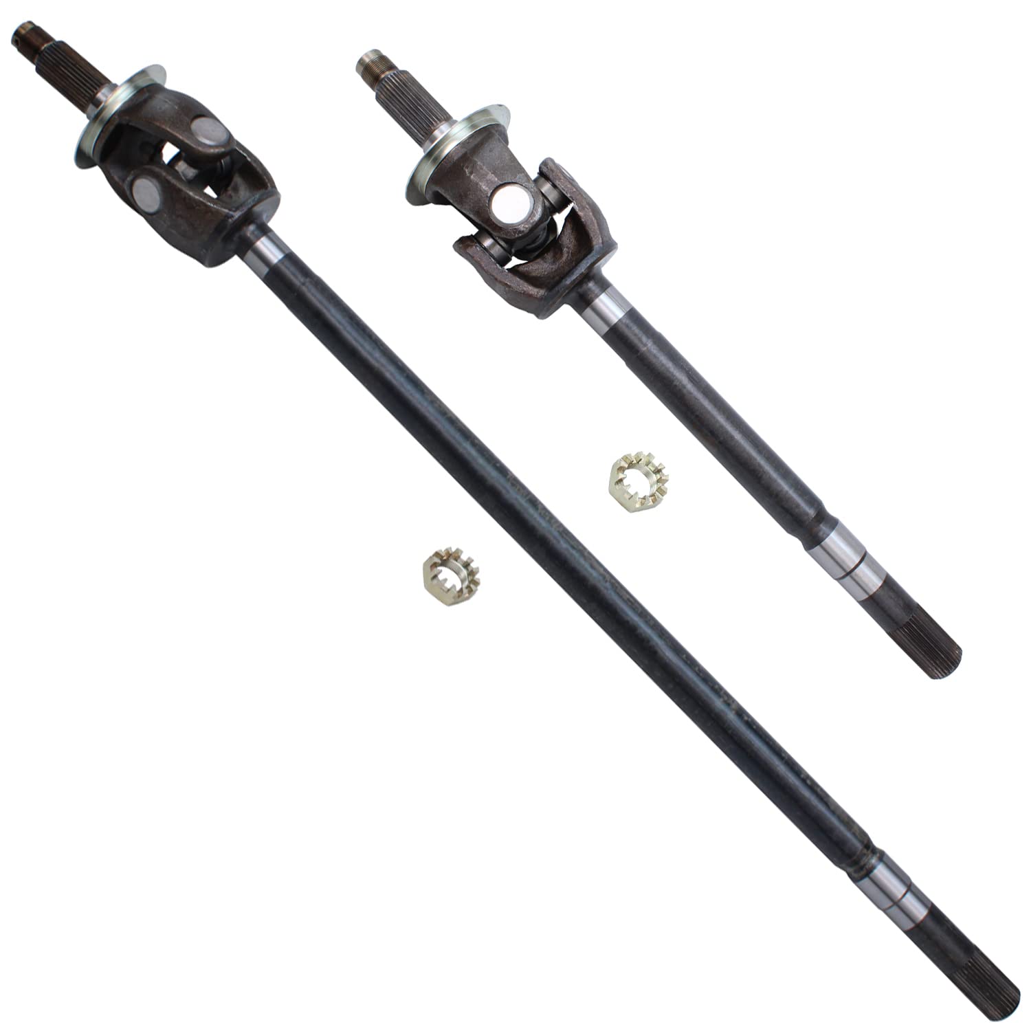 Detroit Axle - Front 2Pc Cv Axles For 03-08 Dodge Ram 2500 3500 06-08 Ram 1500, 2 Cv Axles Assembly 2003 2004 2005 2006 2007 2008 Replacement