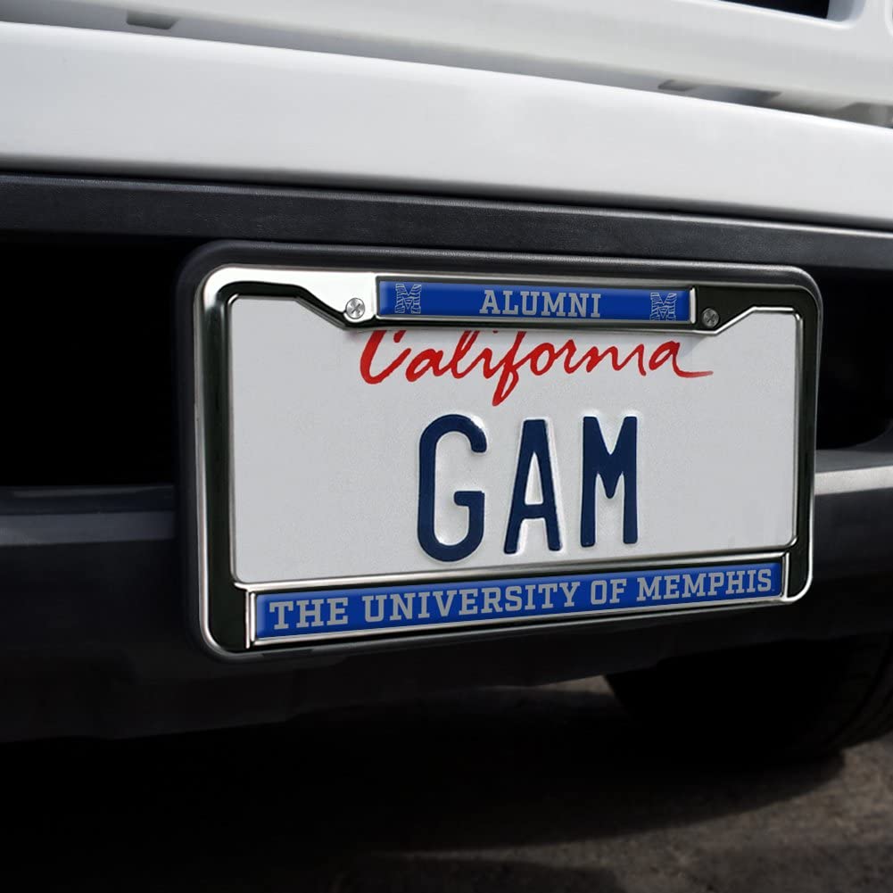 GRAPHICS & MORE University of Memphis Alumni Metal License Plate Frame - Full Size, One Size, Durable Metal, University of Memphis Color