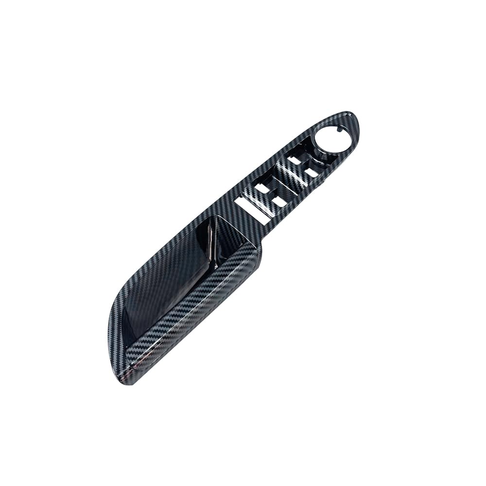 HUYILUN0104 Left Driver Side All Carbon Fibre Window Switch Bezel with Pull Handle Molding Compatible with Ford Escape C-max 201
