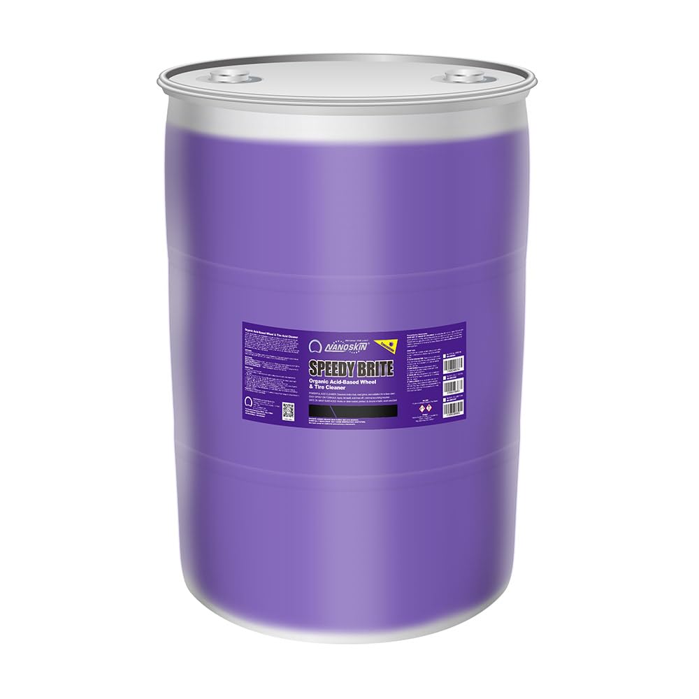 Nanoskin SPEEDY BRITE Pro Grade Wheel & Tire Acid Cleaner, 30 gallons - Chrome & Coated Wheel Safe, Cleaning with Organic Acid |