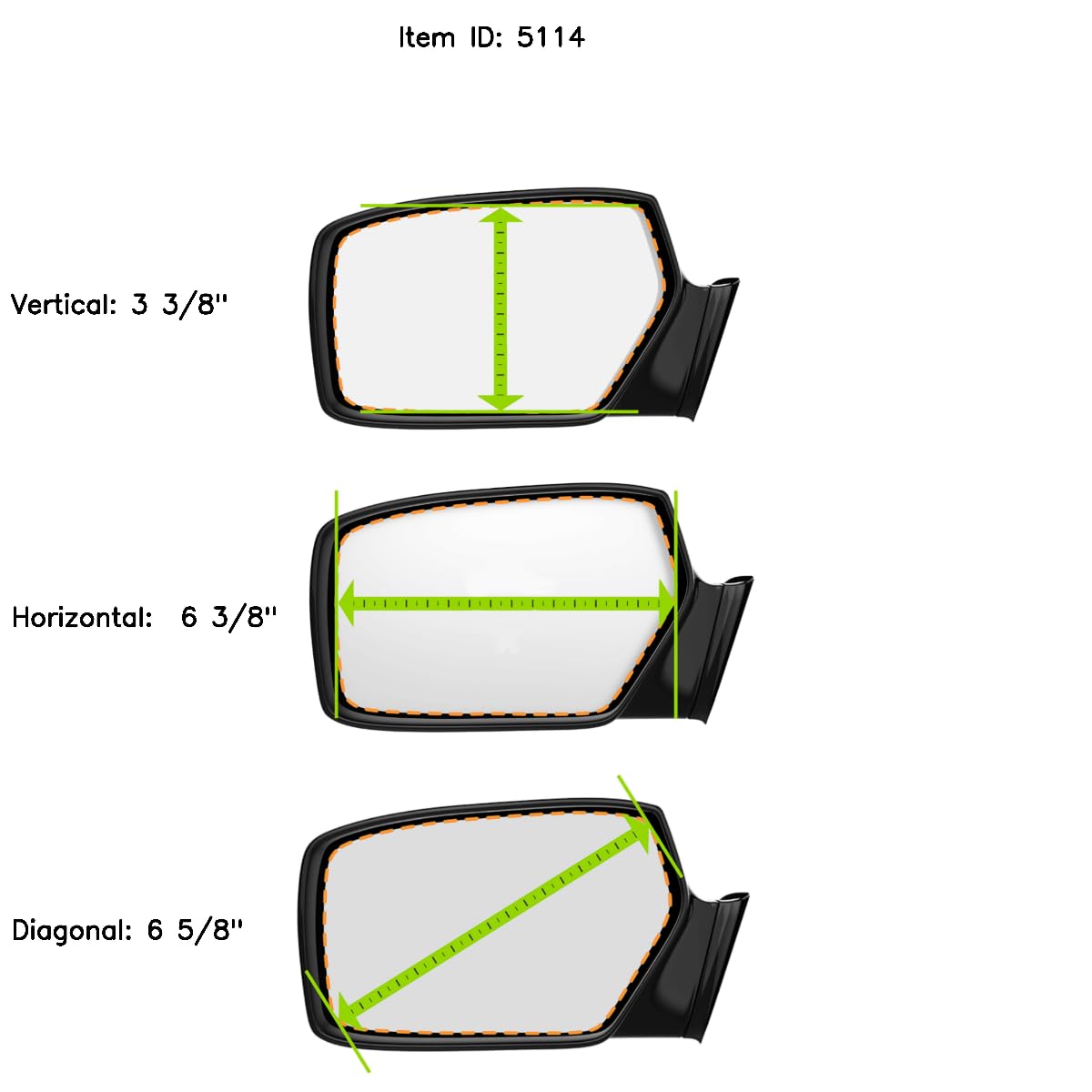 Compatible With 03-08 Bmw Z4 Passenger Mirror Glass Fit Over Compatible With Heated Auto Dimming Only