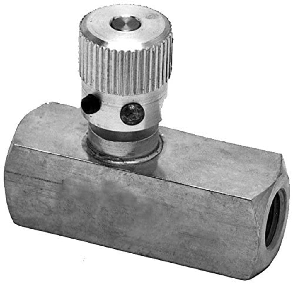 Buyers Products F400S Steel Flow Control Valve, 1/4 Nptf, 5 Max Flow Rate, 5000 Psi Max Pressure, Hydraulic System Accessories