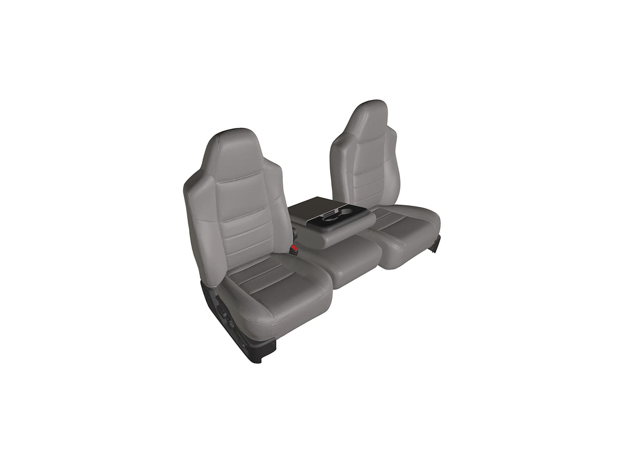 Durafit Seat Covers, 2002-2010 F250-F550 Super Duty, Front 40/20/40 Split Bench Seat with High Back Buckets Seats, Exact Fit Sea