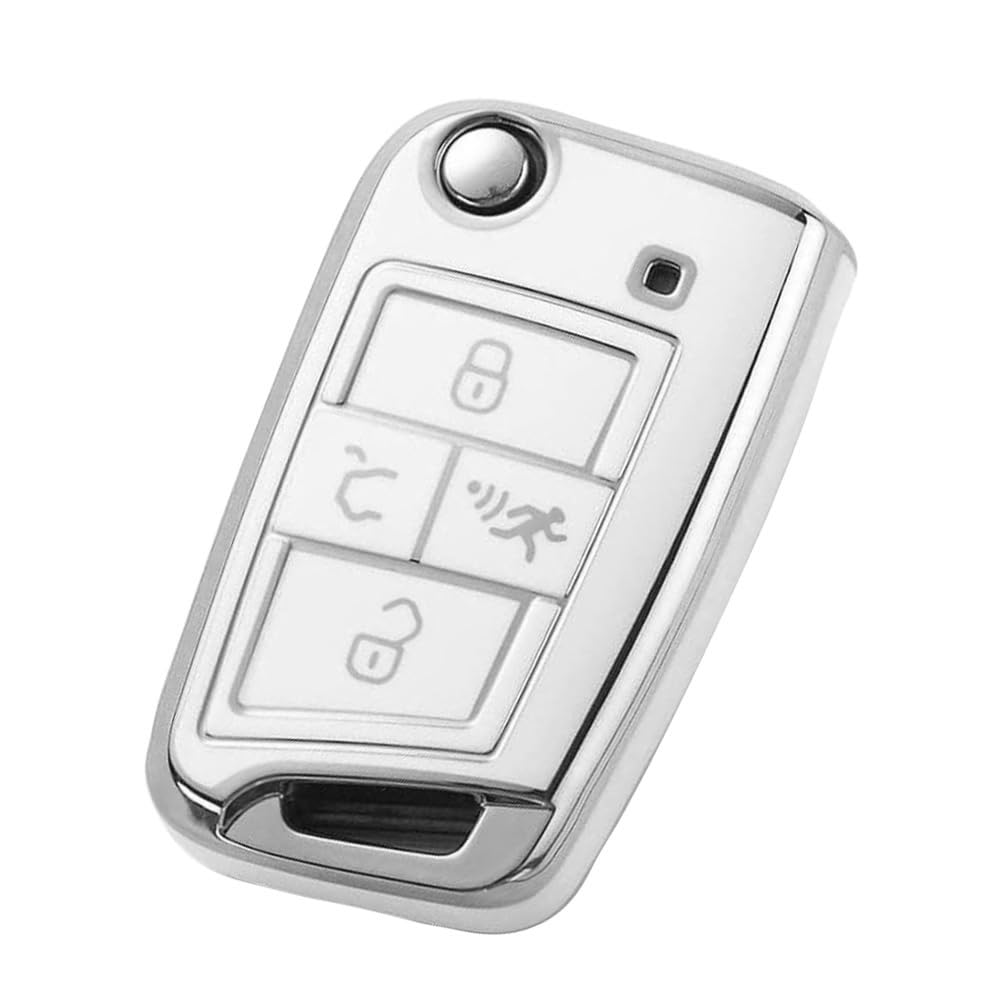 Tautrophen Key Fob Cover For Volkswagen Vw 2023 2024 Car Keys Case Protector For Tiguan Golf Gti Altas Jetta Soft Tpu
