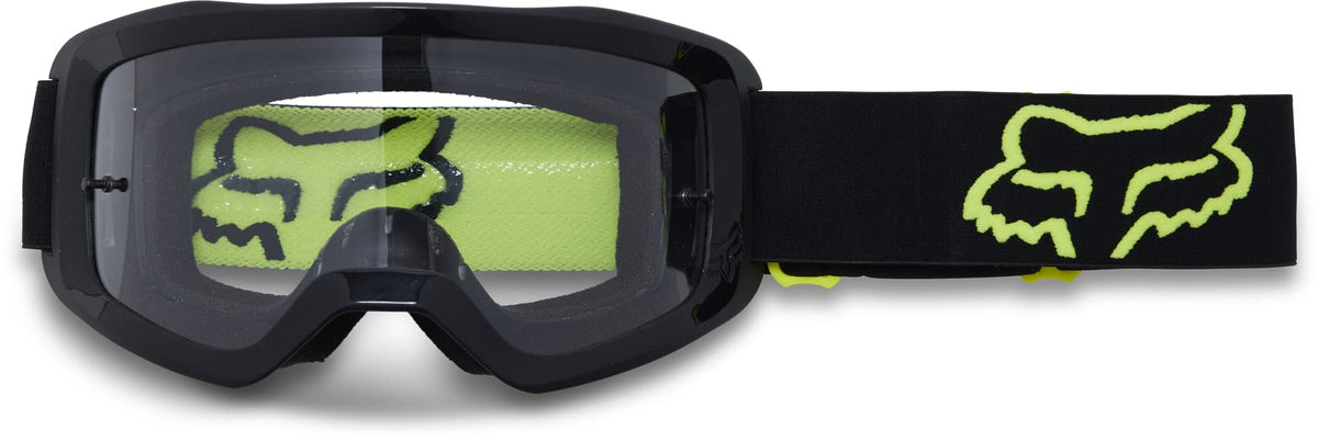 Fox Racing Main Motocross Goggle, Stray Black/Yellow - Clear Lens