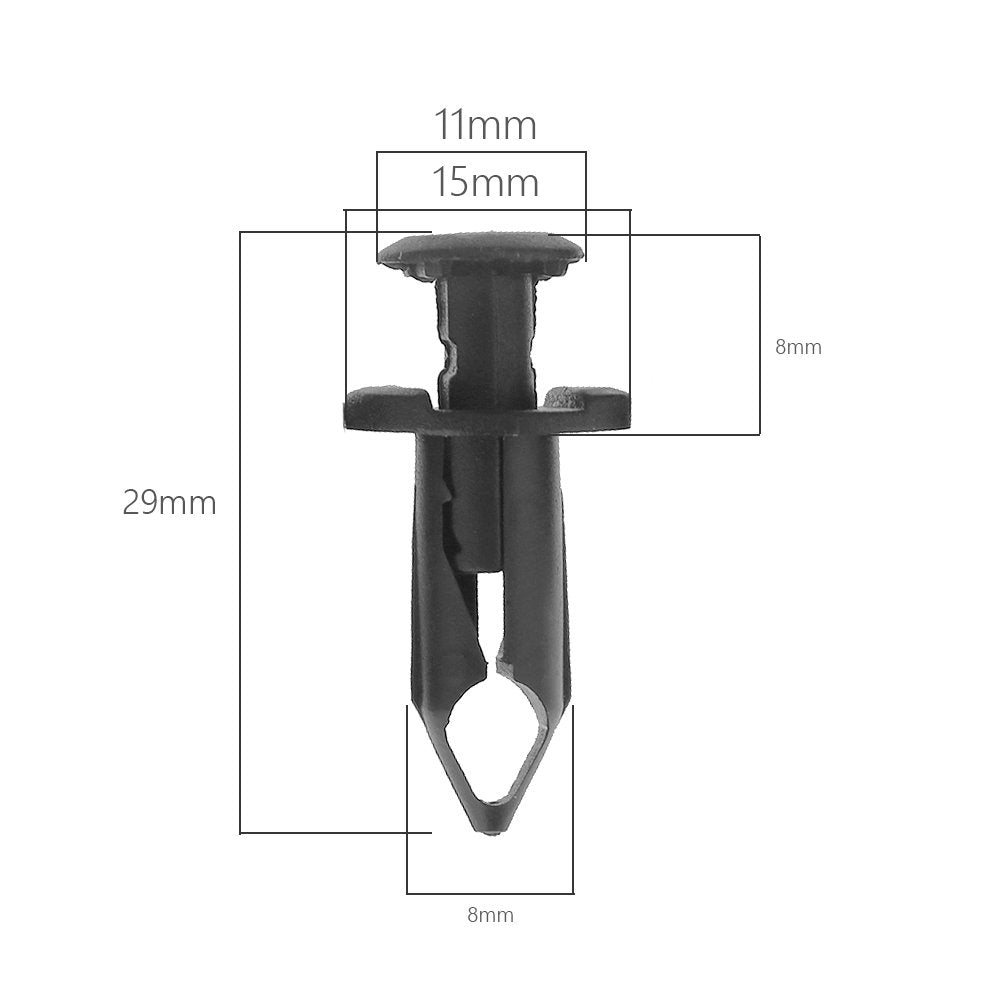 Vkinman Plastic Fender Clips Body Rivets Replacement For Honda Rancher Foreman Rubicon Rincon Trx680 Trx650 (50-Pack)