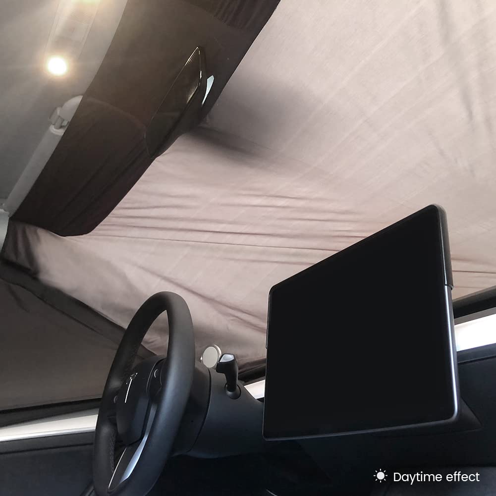 Havnby Tesla Model Y Curtains Car Privacy Windshield Sun Shade For Camping Foldable Auto Accessories Uv And Sun Protection 8-Pie
