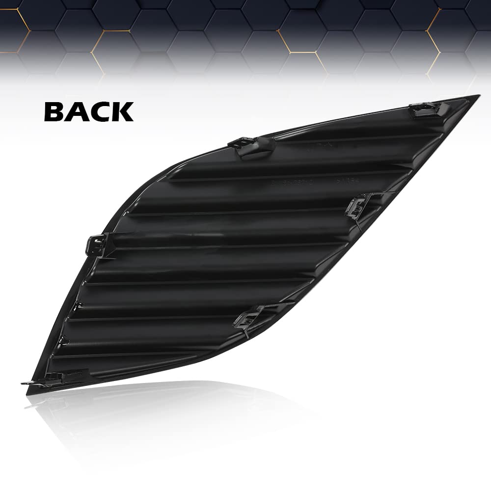 PIT66 Black Fog Light Cover Compatible with 2018-2020 Toyota Camry SE/Hybrid SE Left Driver Side TO1038210 8148206170