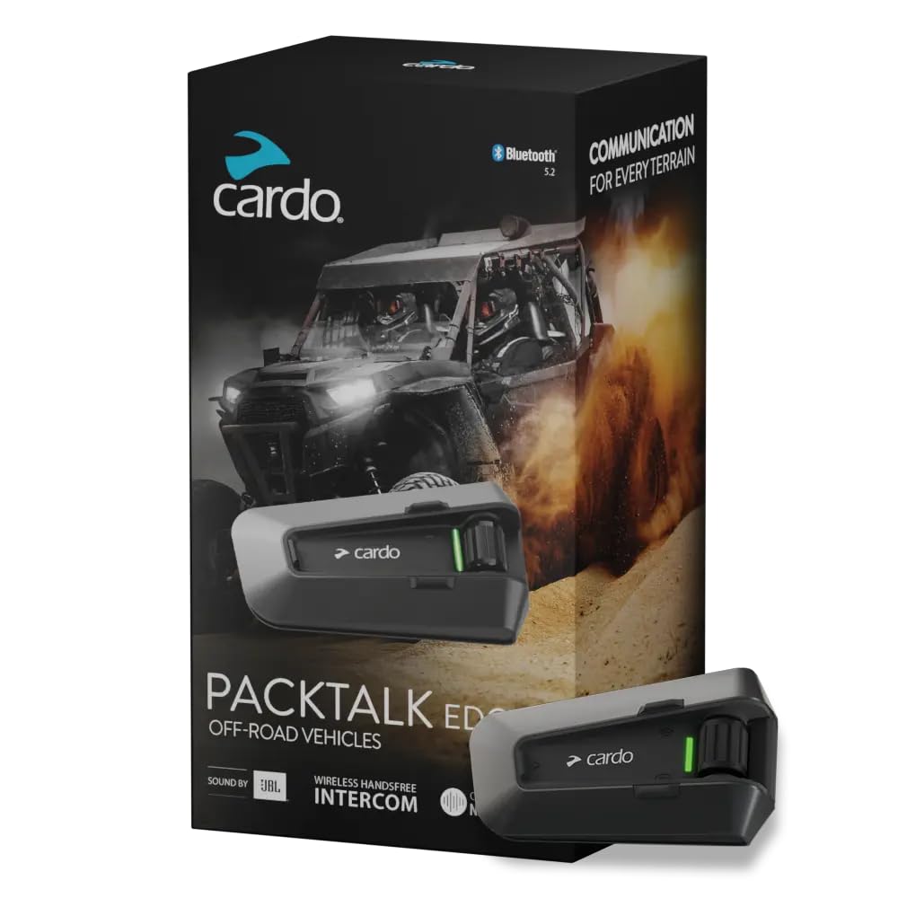 Cardo Packtalk Edge Off-Road Vehicles, Communication For Every Terrain,Black