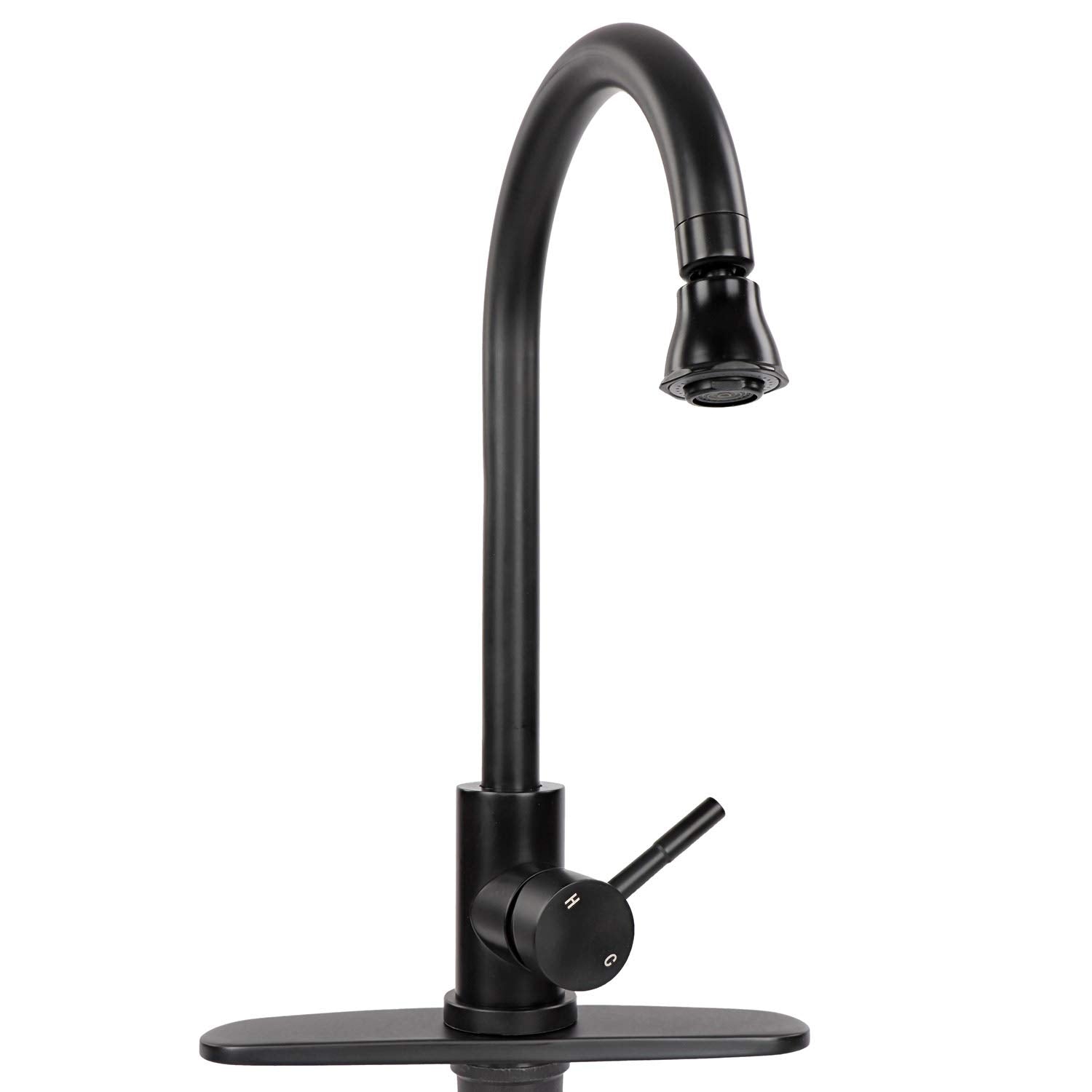 Empire Faucets Rv Kitchen Faucet With Sprayer - Black Gooseneck Kitchen Faucet With Attached Sprayer Spout