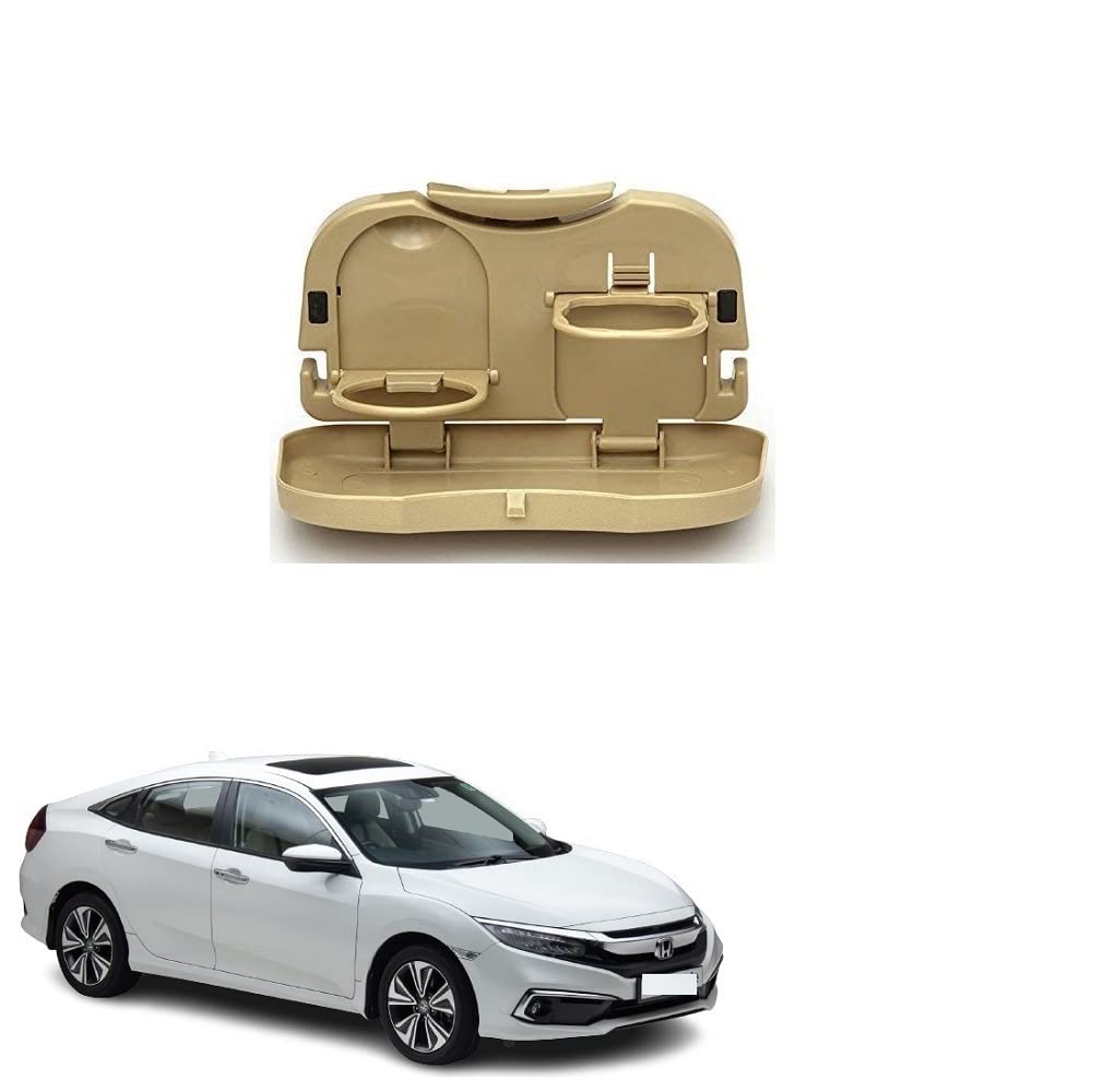 Stylish Foldable Compact Car Back Seat Tray for Food/Drinks/Cup/Bottle Holder Universal Pack of 1 Suitable for Civic 2019 Onward