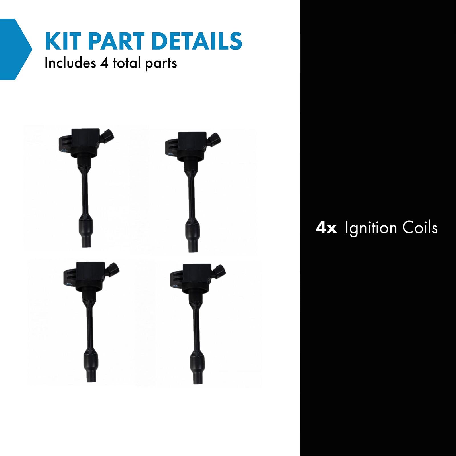 Trq Ignition Coil Set Compatible With 2019 Lexus Ux200 2018-2021 Toyota Camry 2019-2021 Corolla 2019-2020 Rav4