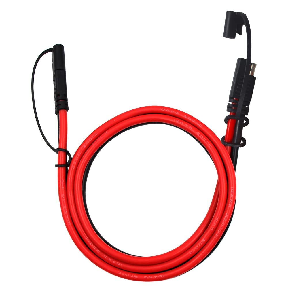 Kuncan 3Ft Sae To Sae Extension Cable Dc Power Heavy Duty 12Awg 2 Pin Quick Disconnect Wire Harness With Waterproof Cover