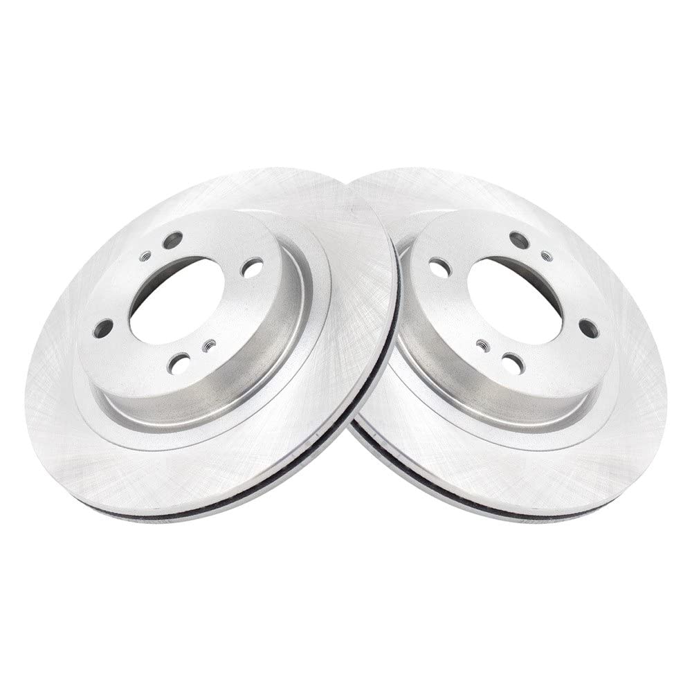 Trq Front Brake Rotors Set Vented Compatible With 2017-2020 Mitsubishi Mirage Mirage G4