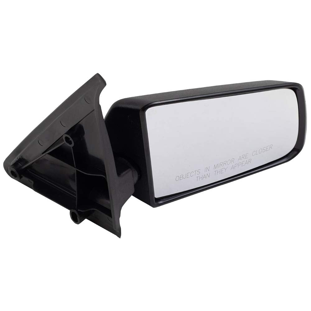 Brock Replacement Driver And Passenger Set Manual Side Door Mirrors Type Textured Compatible With 1985-1993 S10 Pickup Truck Blazer