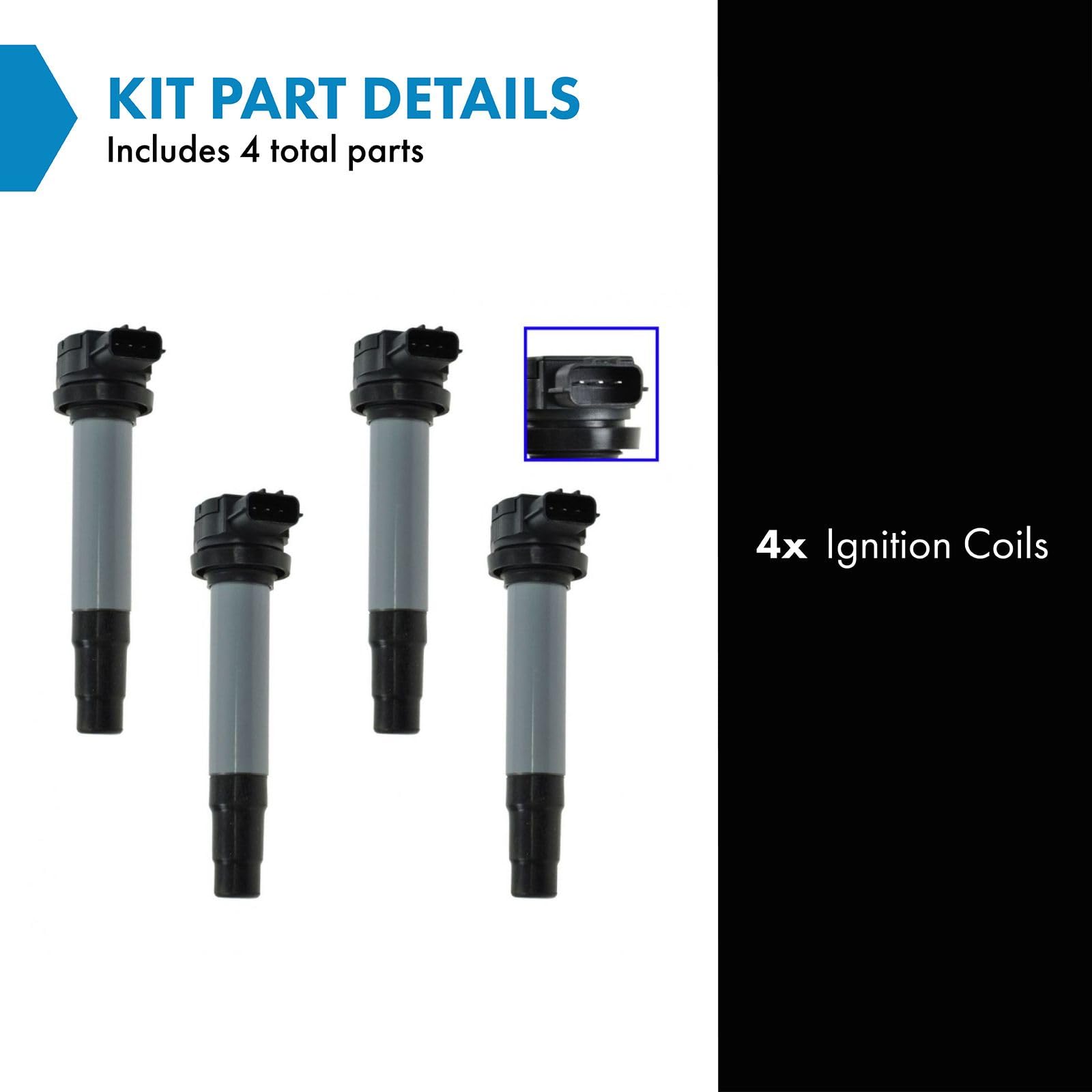 Trq Ignition Coil Set Compatible With 2000-2002 Nissan Sentra