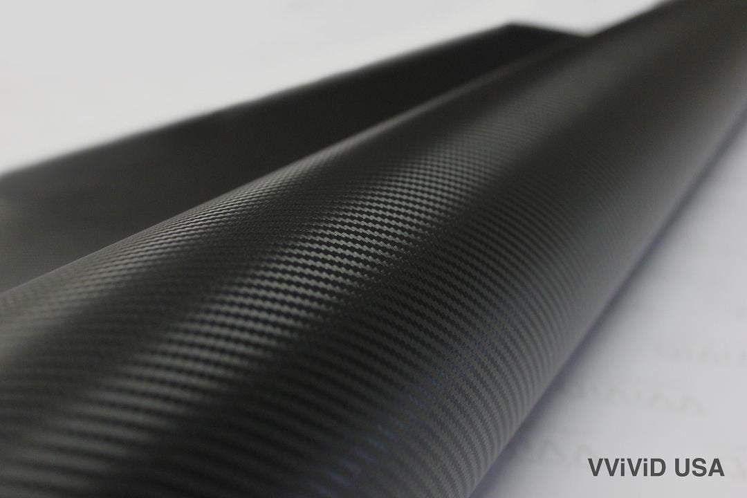 Vvivid Xpo Black Carbon Fiber 5 Feet X 9 Feet Car Wrap Vinyl Roll With Air Release Technology
