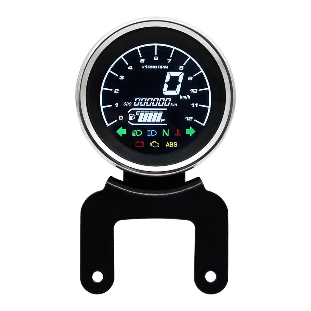 KAOLALI Motorcycle GPS Speedometer - 12V LCD Digital Odometer, Tachometer & Fuel Gauge for Accurate Speed Tracking and Performance Monitoring
