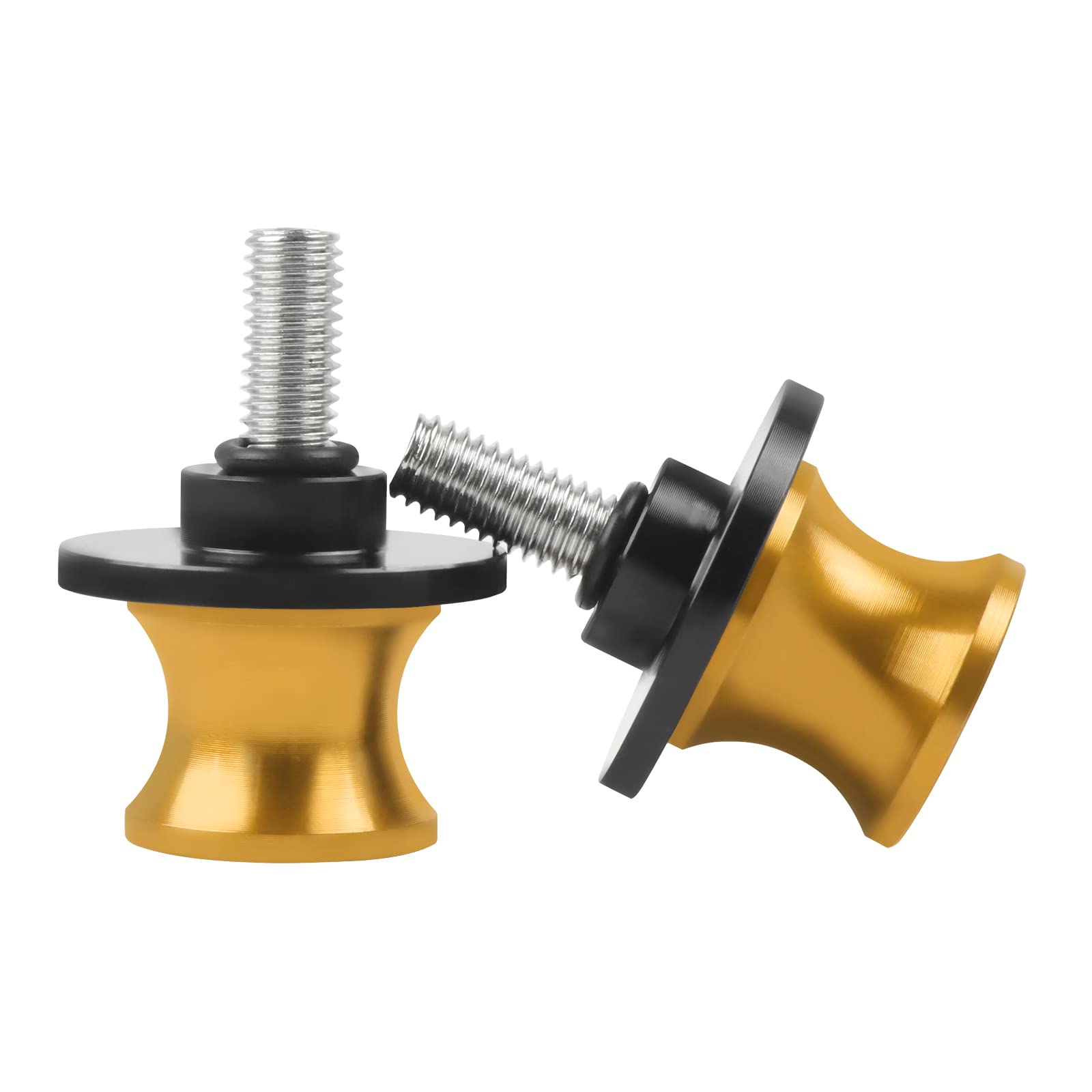 CHIFUN 2Pcs 10MM M10 X1.5/1.25 Motorcycle Swing Arm Spools Sliders CNC Aluminum Swingarm Spools Stand Screw Compatible with VULC