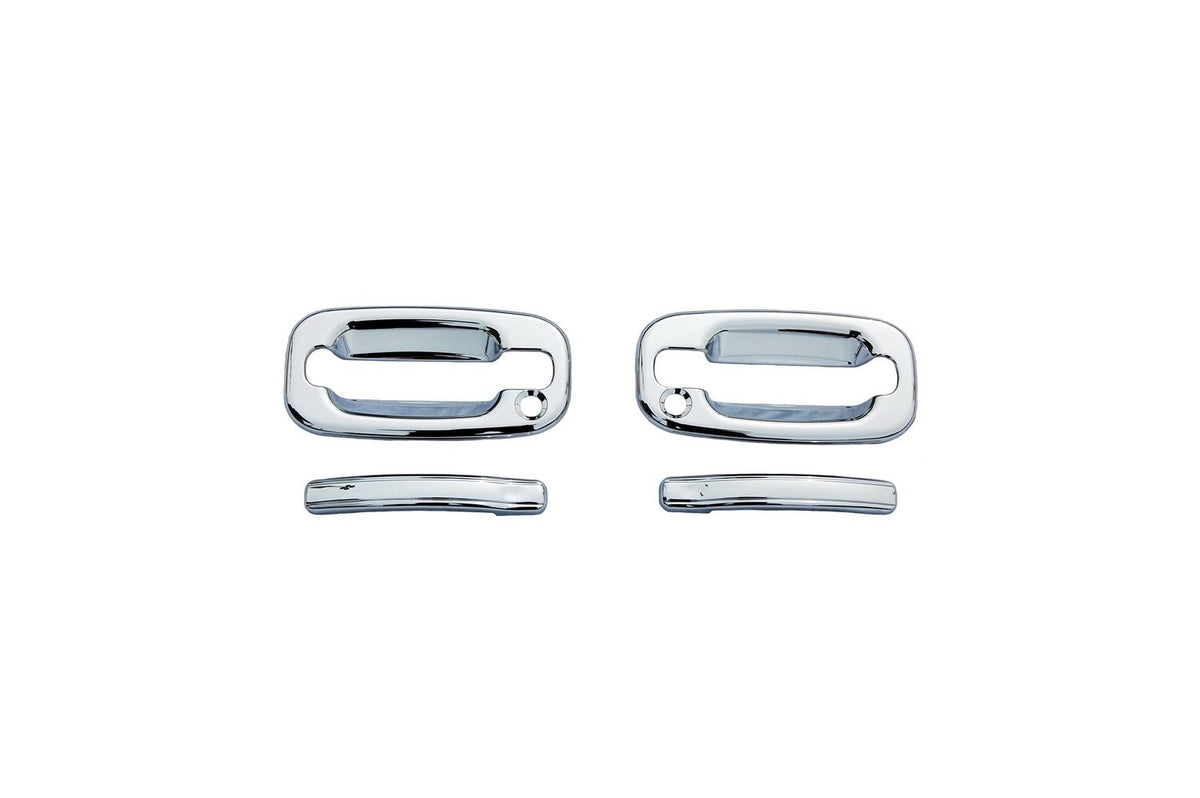 Auto Ventshade 685105 Chrome Door Handle Covers With Passenger Keyhole, 2-Door Set For 1999-2007 Silverado & Sierra 1500, 1999-2004 Silverado & Sierra 2500, 2001-2006 Silverado & Sierra 3500, 2001-2006 Silverado 2500Hd & Classic